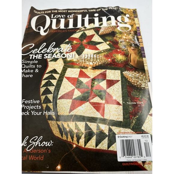 Love of Quilting Magazine, November/December 2020, 5 Festive Projects - Picture 1 of 9